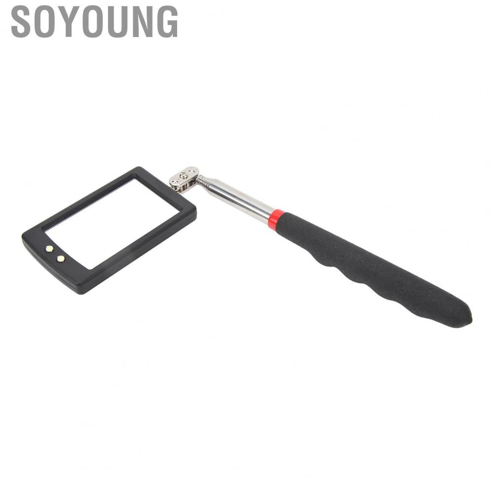 Soyoung Telescopic Inspection Mirror  Lighted 360 Degree Swivel for Automotive Mechanics  Retractable