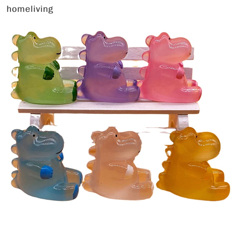 Phụ Kiện Trang Sức Hình Khủng Long Mini Bằng Nhựa Phát Sáng Dễ Thương DIY