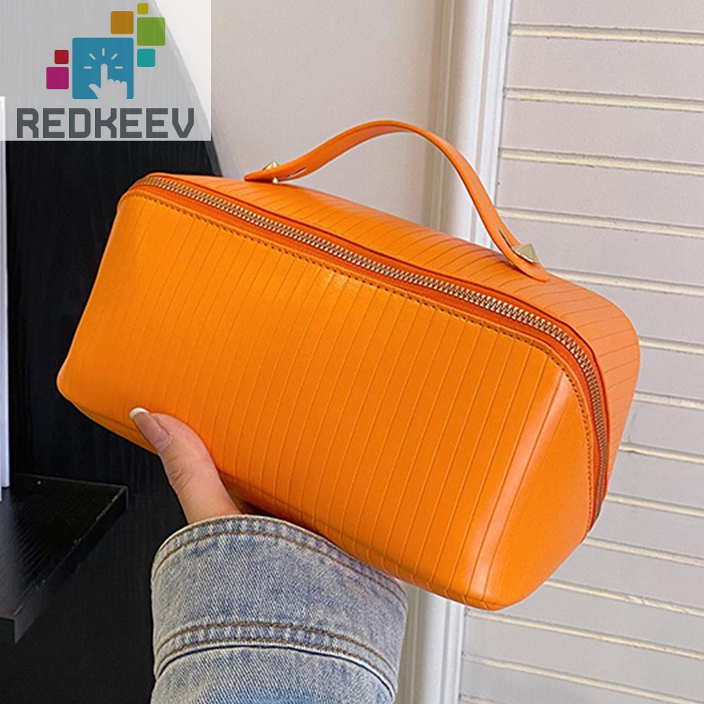 Túi Da PU Đựng Mỹ Phẩm Trang Điểm Sức Chứa Lớn Tiện Dụng