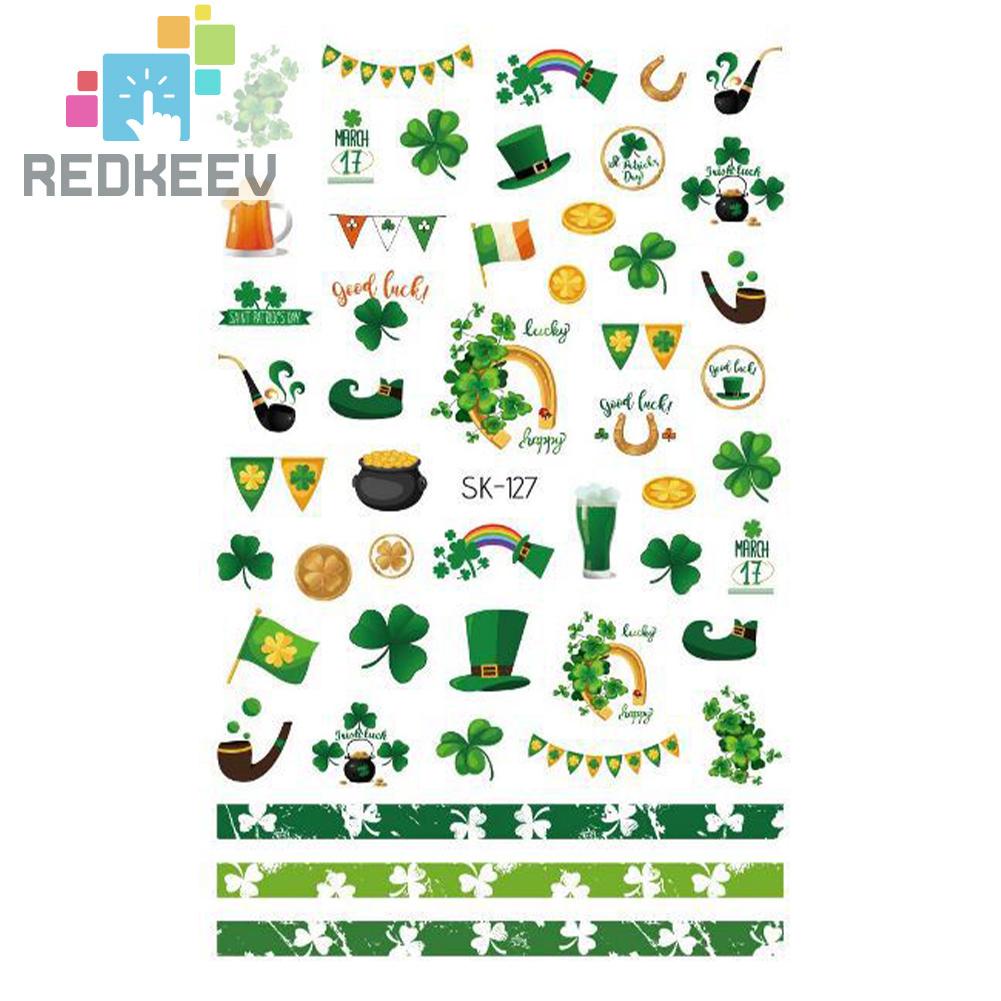 Bộ 5 Miếng Dán Trang Trí Móng Tay Không Độc Hại Chống Thấm Nước Cho Nữ