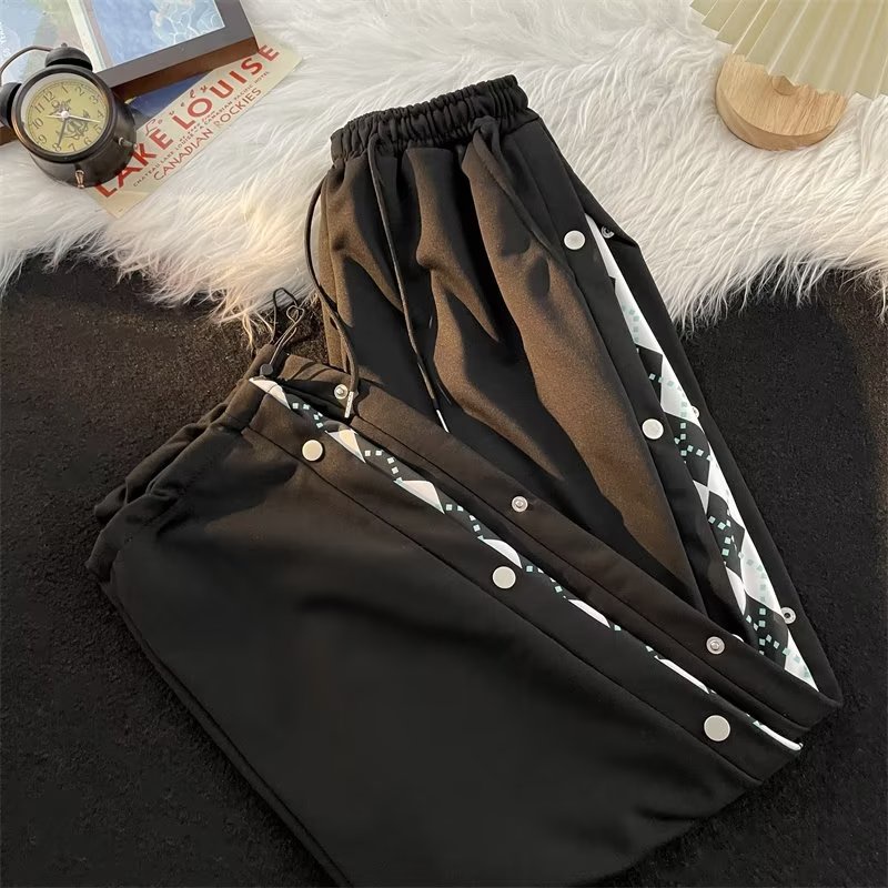 Quần Thể Thao Dây Rút Dáng Rộng In Họa Tiết Phong Cách Hong Kong Thời Trang Mùa Hè Cho Nam