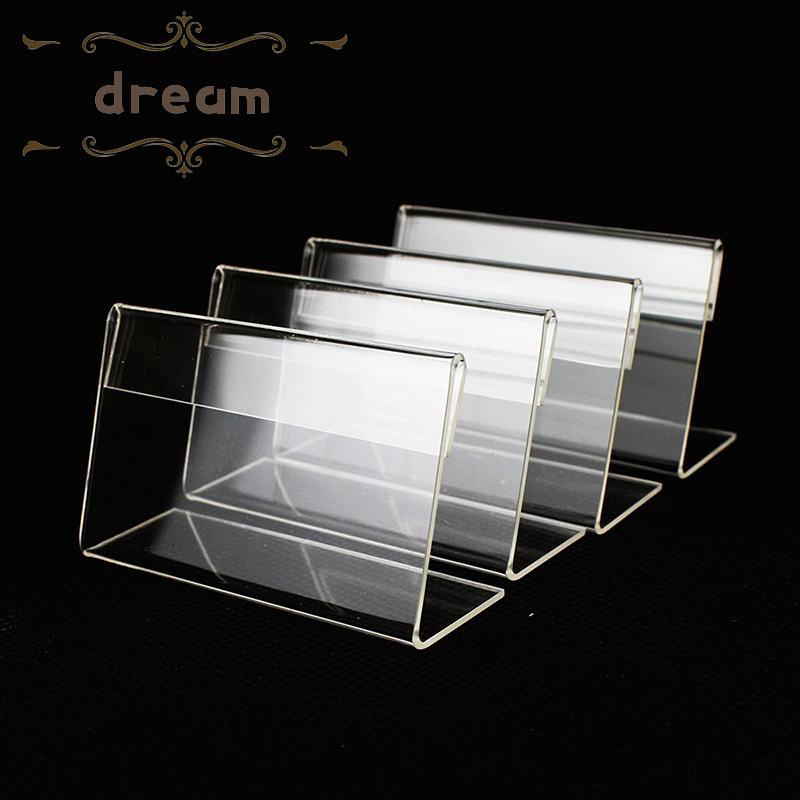 【DREAMLIFE】Price Tag Stand Transparent Accessories Mini Sign Display Holder Card Label