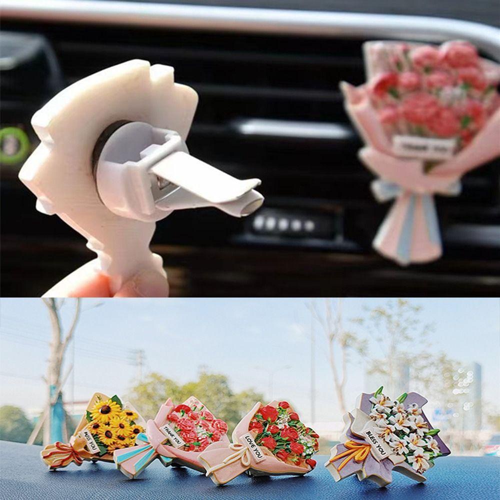 Kẹp Khuếch Tán Nước Hoa Gắn Máy Điều Hòa Xe Hơi Bằng Nhựa Resin Sáng Tạo