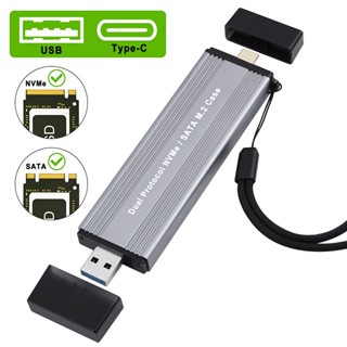  Giao thức kép m2 ssd case usb3.0   type-c to m.2 nvme sata ssd enclosure adapter 10gb usb3.1 gen2 usb c hộp ssd bên ngoài m   b&m key 