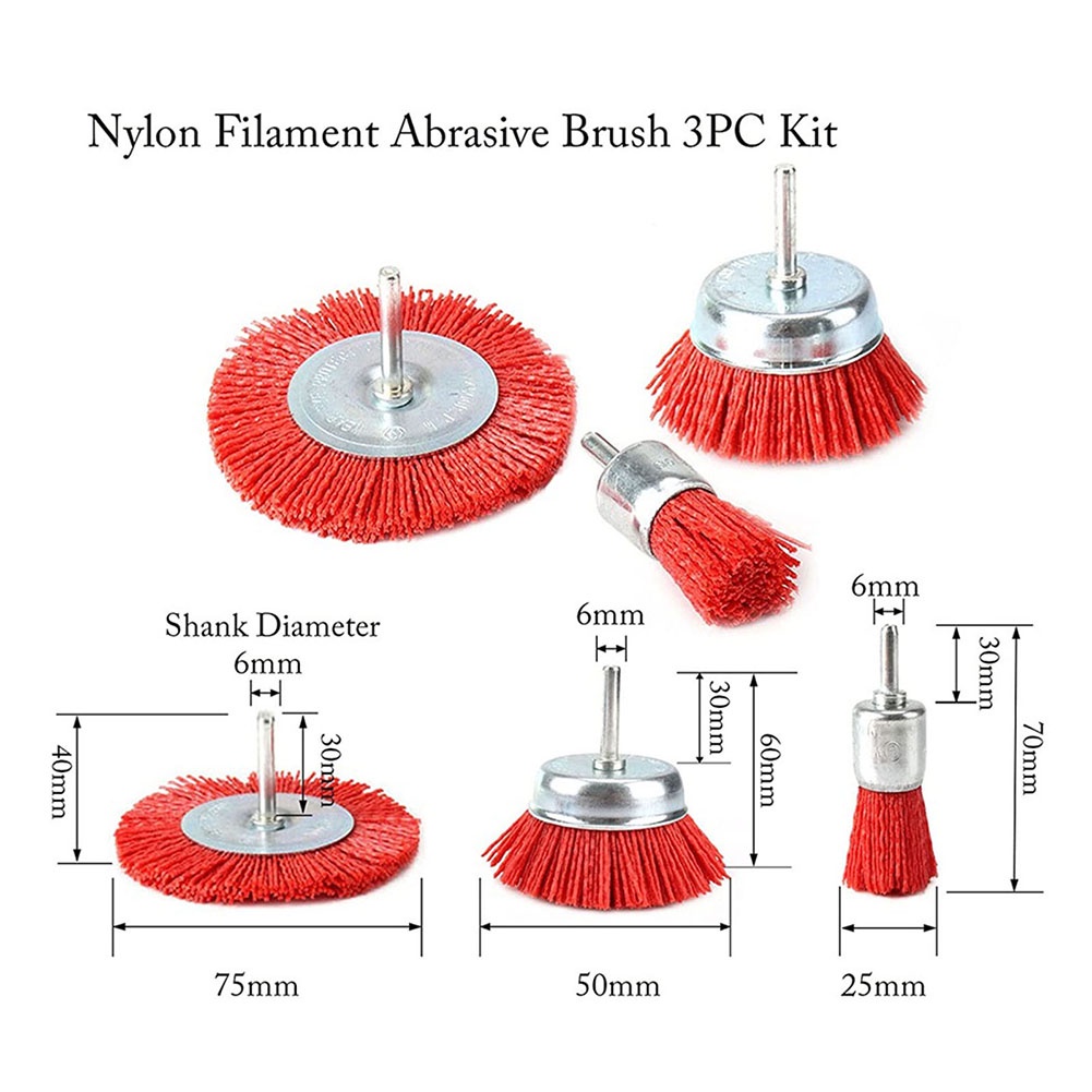 Bộ Cọ Dây Nylon Dùng Loại Bỏ Rỉ Sét Và Sơn Tiện Dụng