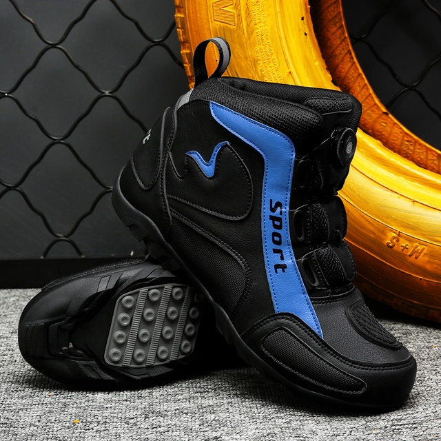 Giày Bốt Botas De Moto Mùa Thu Đông Thoáng Khí Đi Xe Máy Chopper Cruiser Touring Cho Nam
