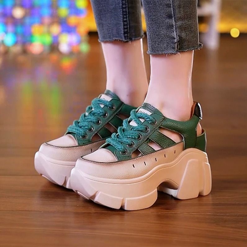 Giày Thể Thao Đế Dày 9CM Thoáng Khí Thời Trang Hàn Quốc Cho Nữ