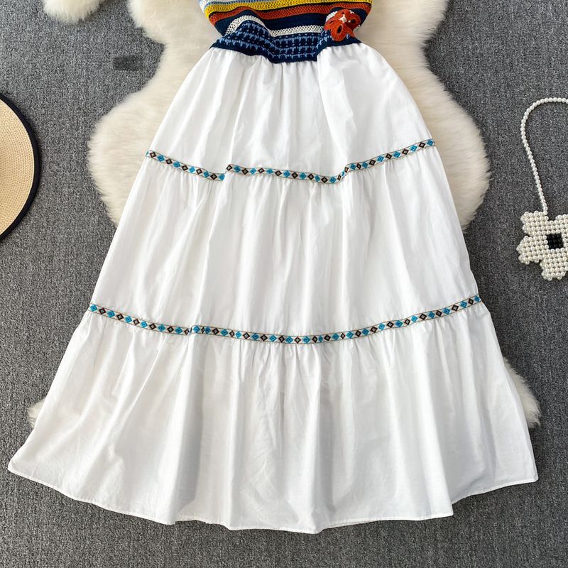 Đầm Hoa Hai Dây Phong Cách Dân Tộc Cổ Điển Thời Trang Mùa Hè Dành Cho Nữ