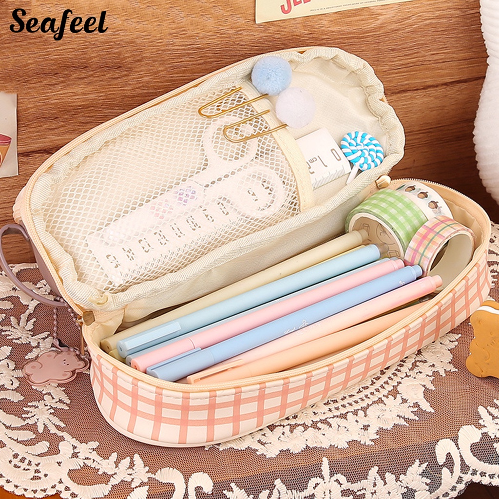 Bóp Viết Hai Lớp Sức Chứa Lớn Họa Tiết Dễ Thương Cho Nữ