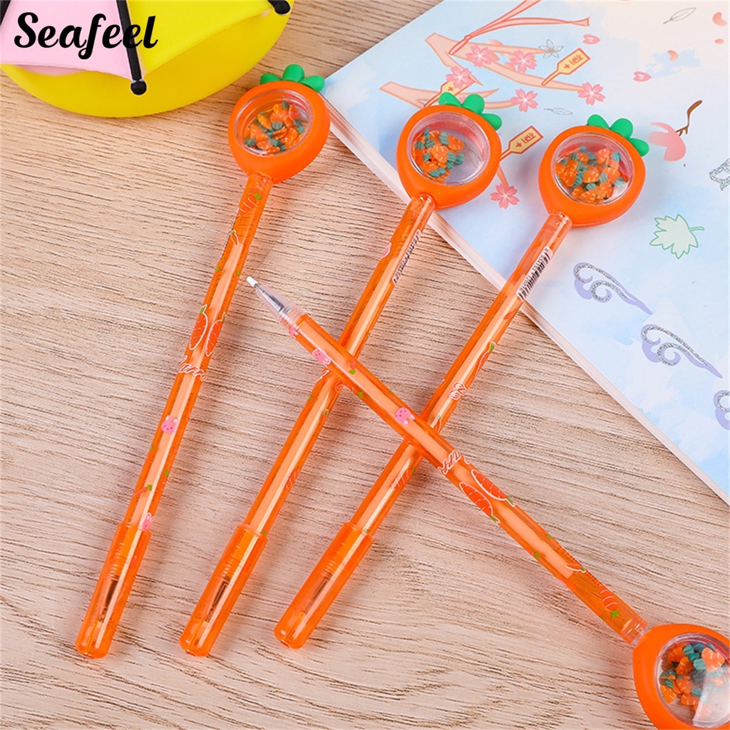 Set 10 Bút Mực Đen Hình Củ Cà Rốt Dễ Thương