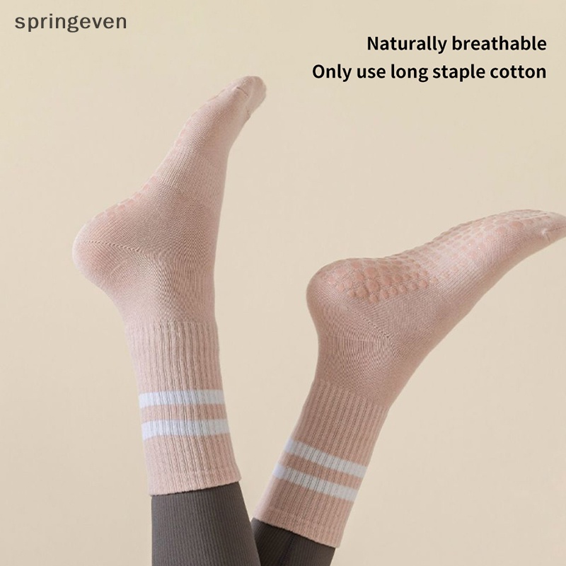 Vớ cotton silicone Cổ Vừa Chống Trượt Màu Trơn Tập yoga / Thể Hình Dành Cho Nữ