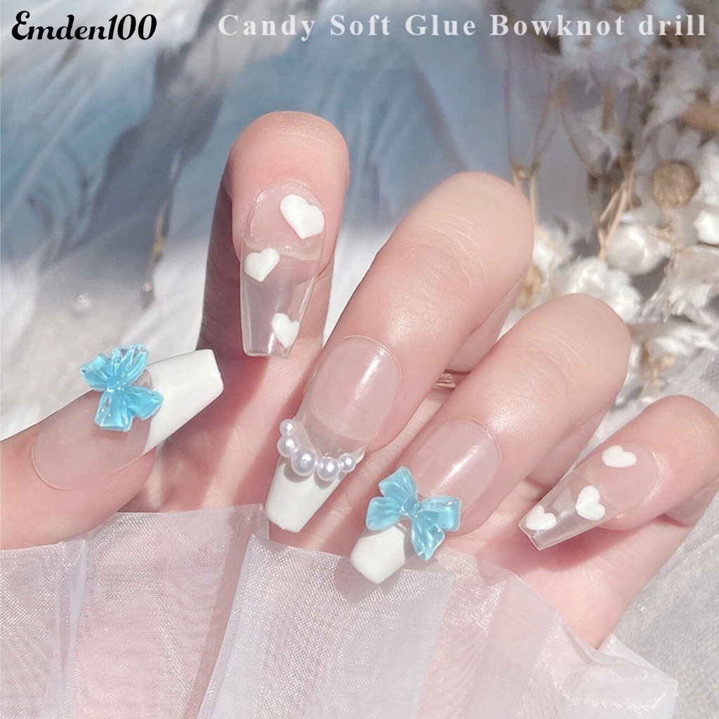 Set 50 Phụ Kiện Nơ Đính Trang Trí Móng Tay Nghệ Thuật