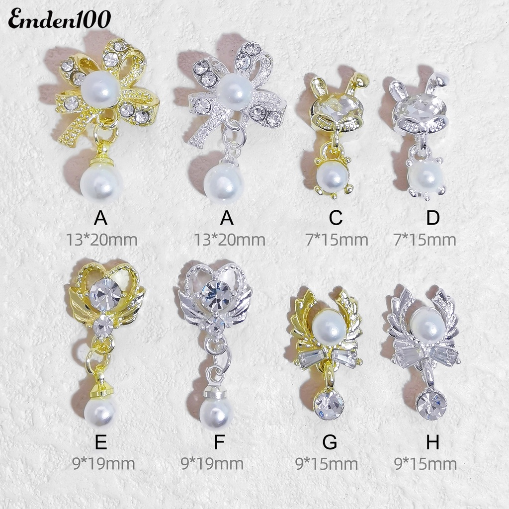 1 Túi Phụ Kiện Trang Trí Móng Tay 3D Xinh Xắn