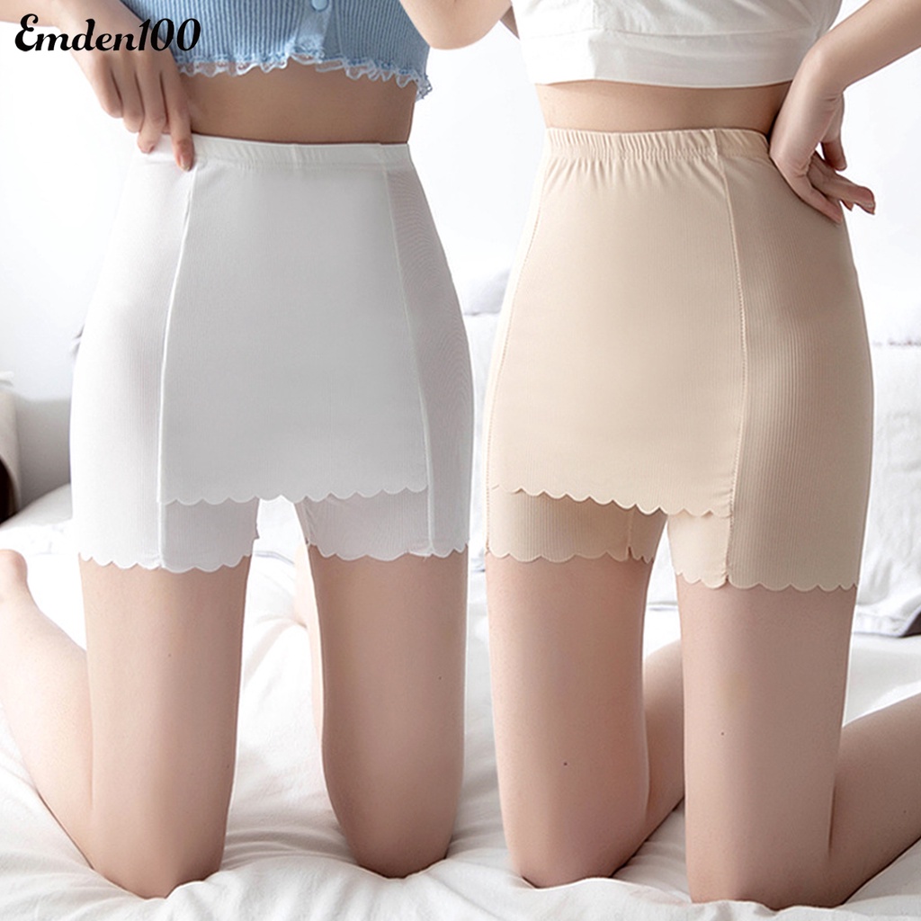 Quần Short Lưng Cao Phối Ren Màu Sắc Thời Trang Cho Nữ