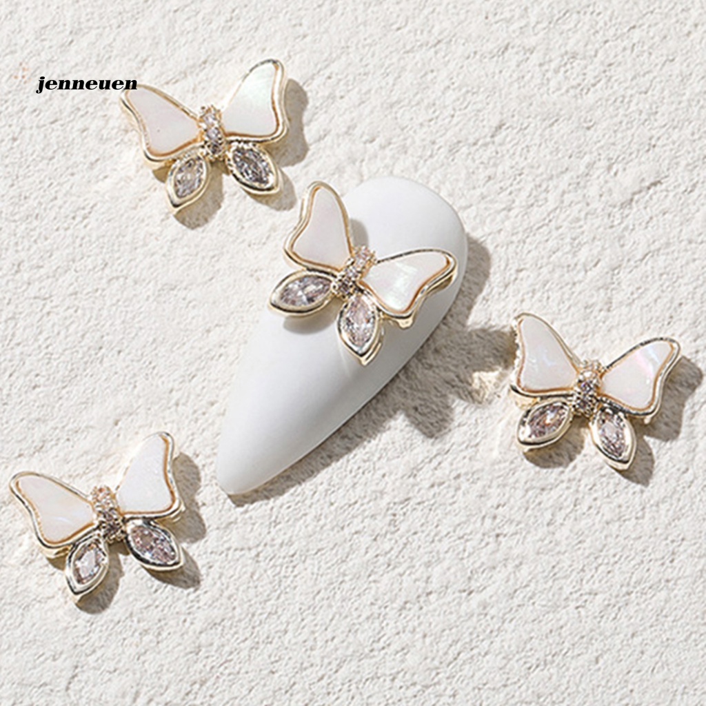 Set 2 Phụ Kiện Trang Trí Móng Tay Hình Bướm Trọng Lượng Nhẹ Thời Trang DIY