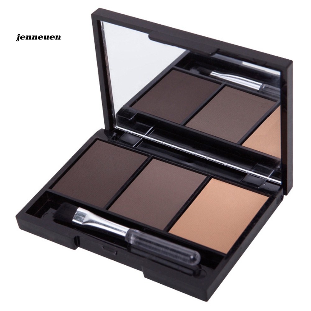 Bảng Phấn Lông Mày 3 Màu Kèm Cọ Và Gương Trang Điểm Lâu Trôi Chống Mồ Hôi