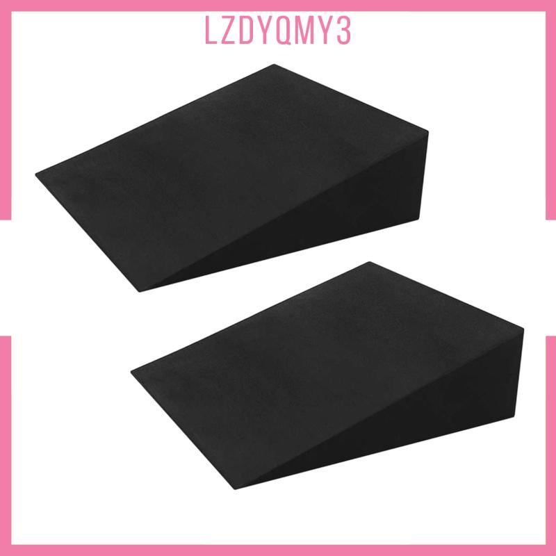 2x yoga wedge blocks, slant board calf stretcher, squat ramp board