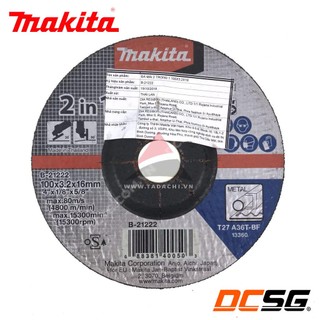 Đá mài và cắt 2 trong 1 makita 100x3.2x16mm b-21222 | dcsg