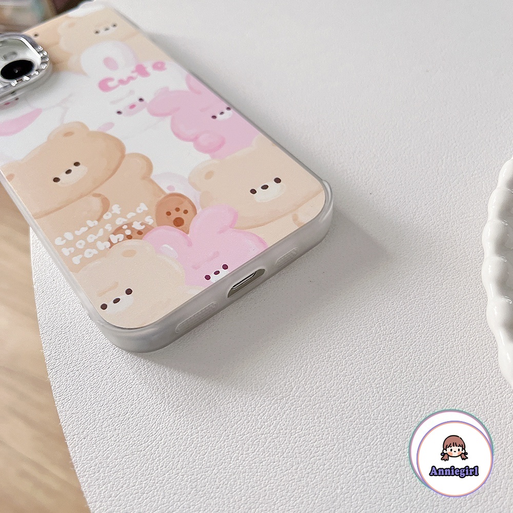 Ốp Điện Thoại Hình Thỏ Nhiều Màu Dễ Thương Cho iPhone 14 Pro 13 12 / 12pro 11 Pro Max XR XS 7 8Plus