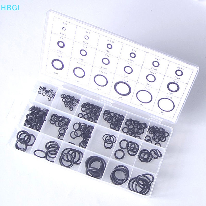 Hbgi> 225 PCS đen cao su O Ring máy giặt con dấu O-ring Assortment Kit cho xe nóng