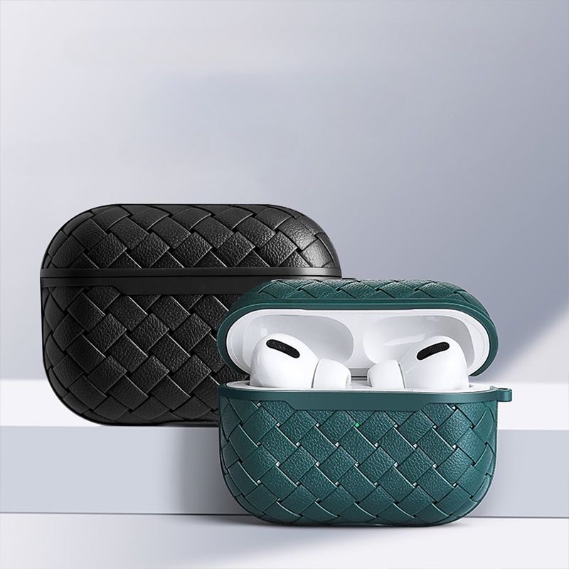 Vỏ Bảo Vệ Hộp Sạc Tai Nghe Airpod 3 2 2 Pro 2 Bằng Silicon Họa Tiết Bện Thời Trang
