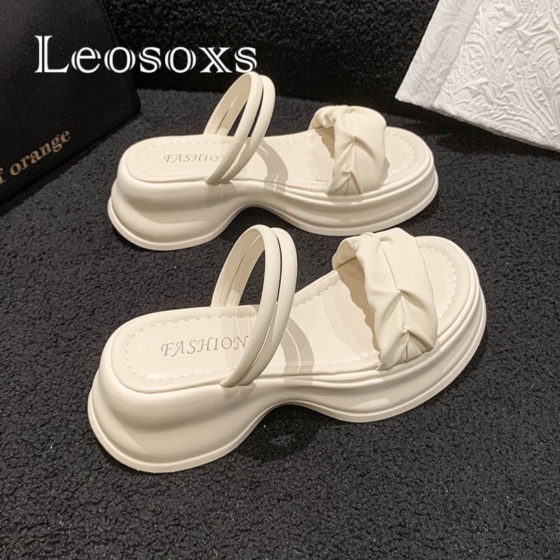 Leosoxs dép sandal nữ dép nữ dép bánh mì nữ dép bánh mì Chống Trượt 071815