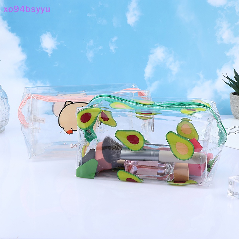 1 Túi Đựng Đồ Trang Điểm Xo94Bsyu Mini Trong Suốt In Họa Tiết Trái Cây / Động Vật Có Khóa Kéo Tiện Dụng Mang Theo Du Lịch