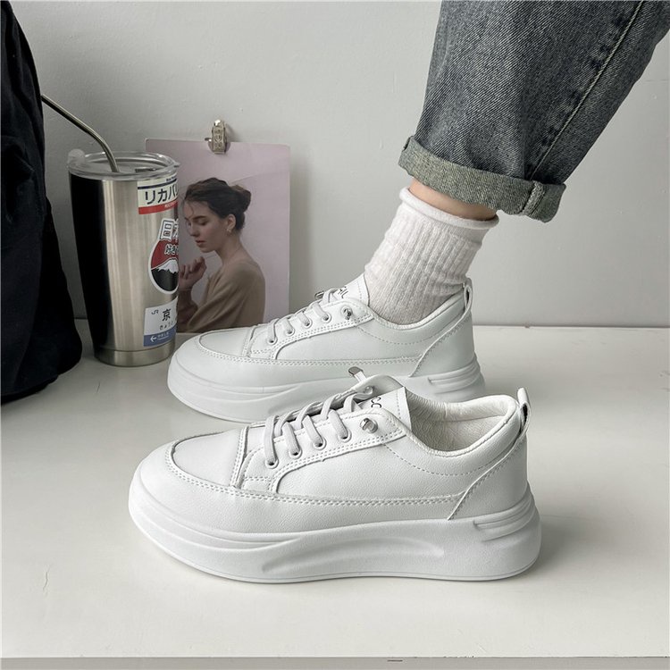 Giày Thể Thao Đế Dày Bằng Cao Su PU Mũi Tròn Đan Dây Chéo Thời Trang