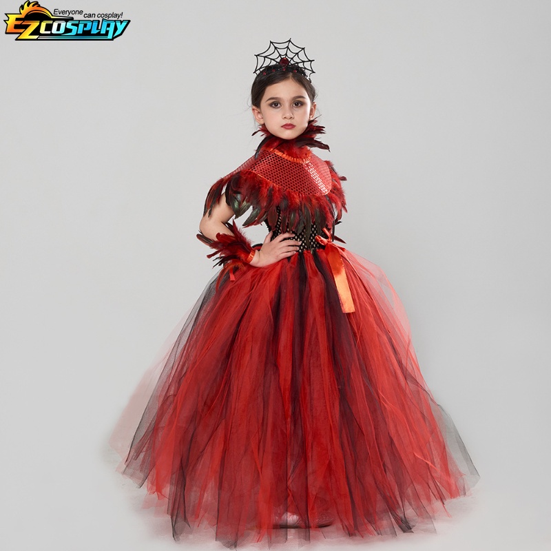 Trang Phục Hóa Trang Halloween Nhân Vật Phù Thủy Nhện 2023 Cho Bé Gái