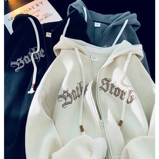 Áo khoác hoodie dây kéo nam nữ thebat form rộng unisex phong cách sành điệu
