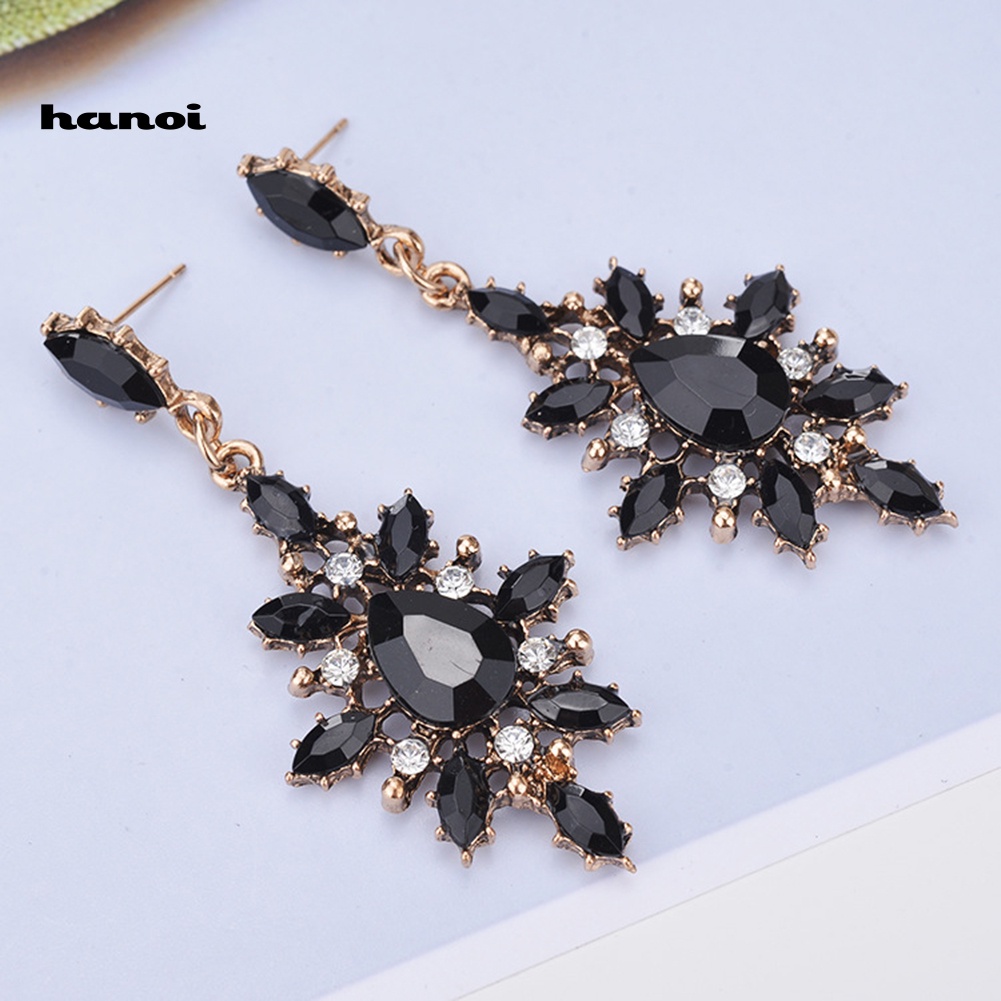 Bông Tai Giọt Nước Đính Đá Thời Trang Nữ Tính