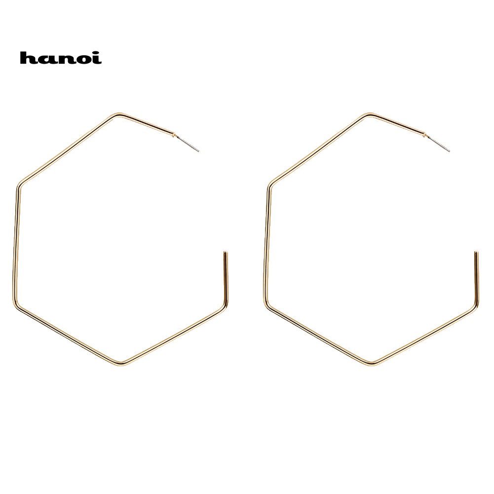 Khuyên Tai Hình Lục Giác Thời Trang Cá Tính Dành Cho Nữ