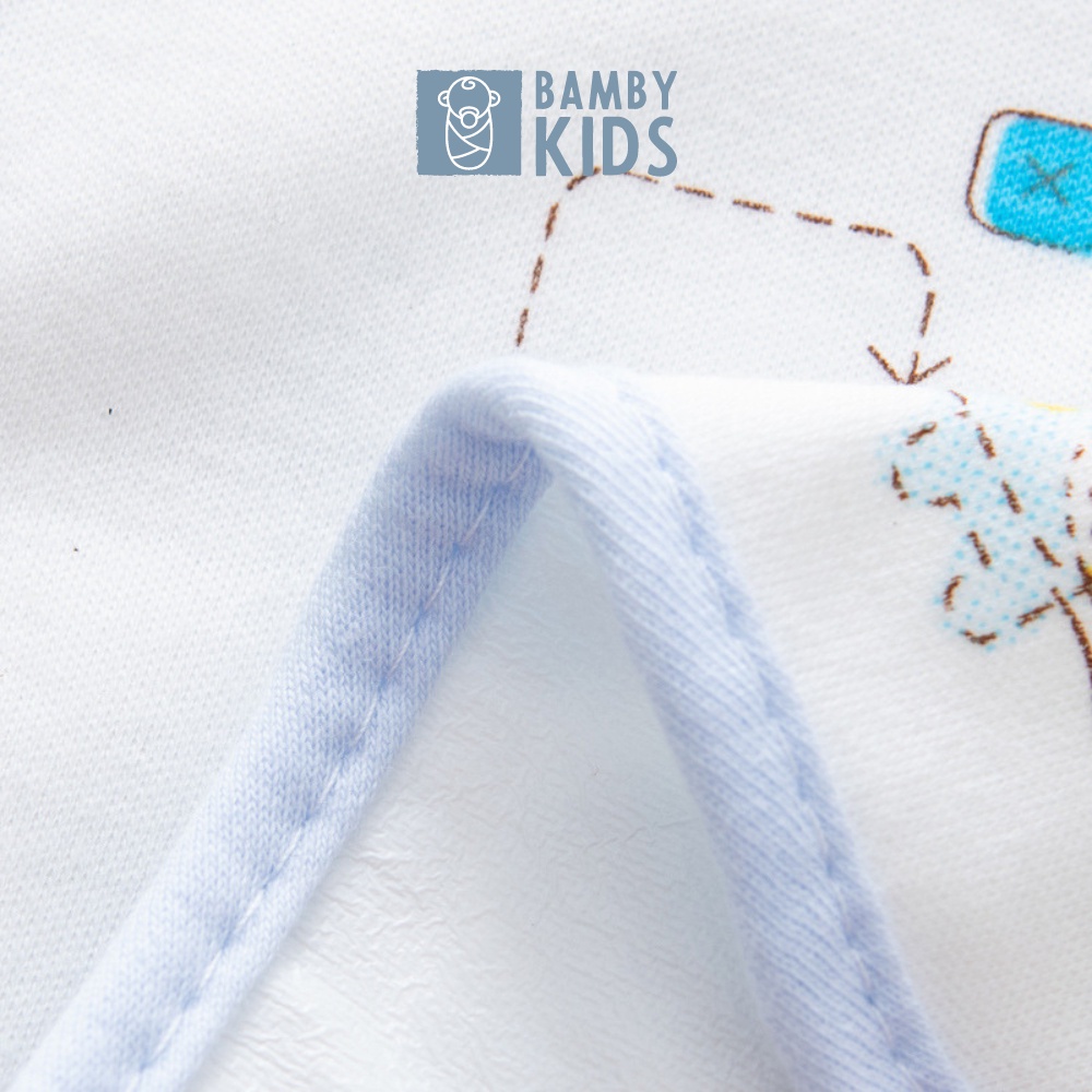 Yếm rãi vuông dây buộc cho bé Bambykids