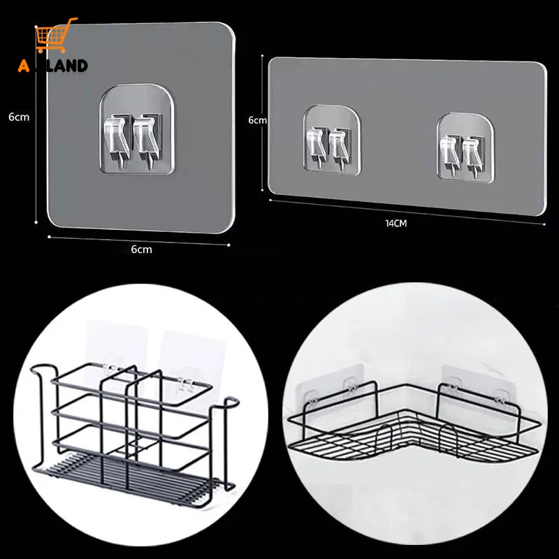 Móc Treo Đồ Dán Tường Trong Suốt Chắc Chắn Tiện Dụng Cho Nhà Bếp / Phòng Tắm