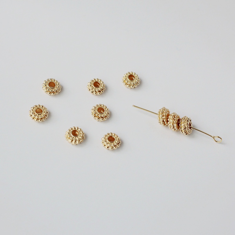 Bộ 10 Hạt Xâu Mạ Vàng 14k Nhiều Màu Sắc Dùng Làm Trang Sức diy