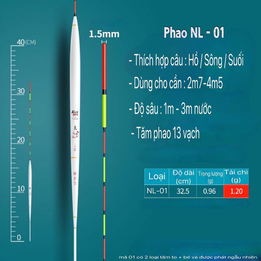 Phao câu đài Nano KAR  phao câu cá cao cấp chuyên cá rô siêu nhạy ANam-Fishing