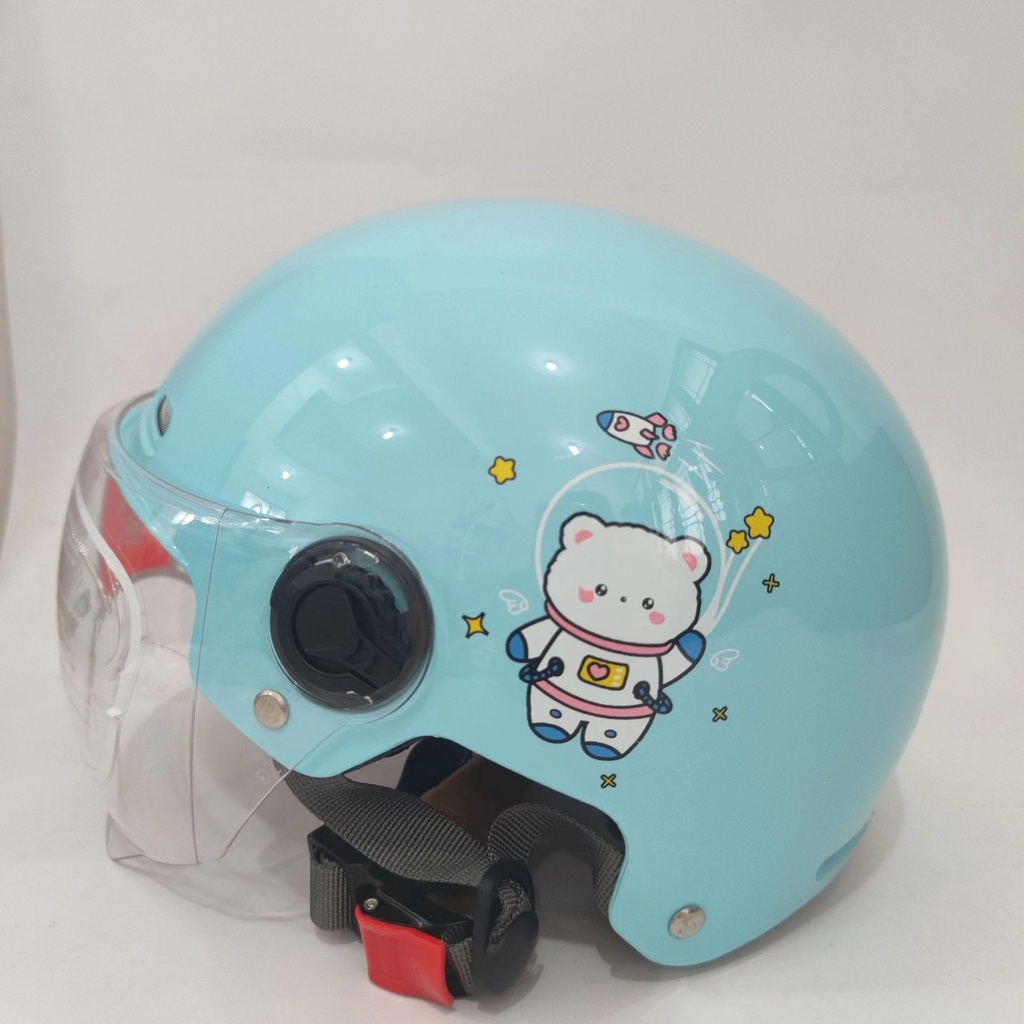 Mũ Bảo Hiểm Chạy Điện Họa Tiết Hoạt Hình Dễ Thương Cho Bé