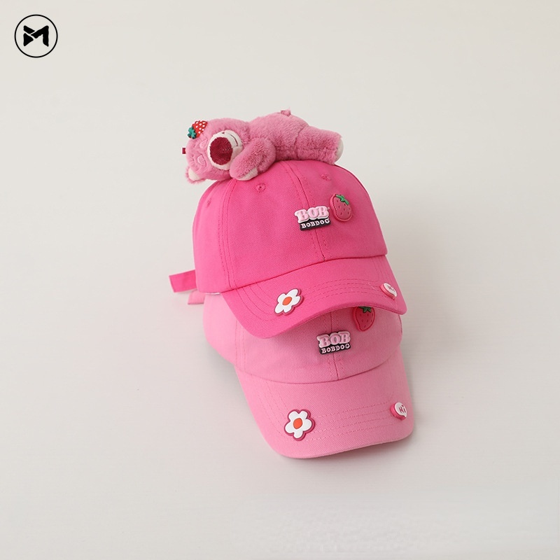 Mũ Lưỡi Trai Hình Chú Gấu Dễ Thương Cho Bé Gái 2-7 Tuổi