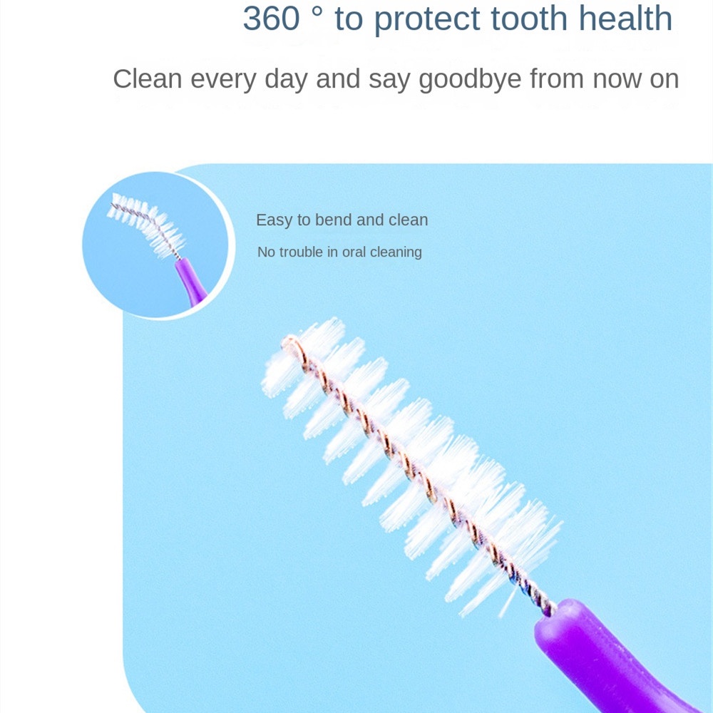 Hộp 10 bàn chải kẽ răng EELHOE nha khoa chất lượng