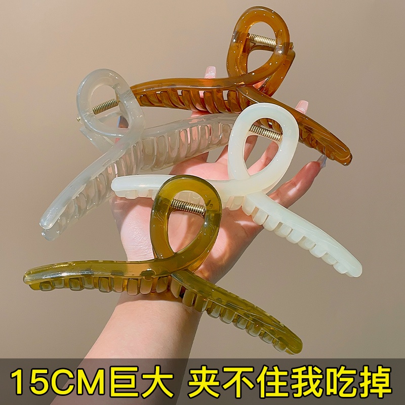 Kẹp Tóc Hình Cá Mập 15cm Đơn Giản Thời Trang Mùa Hè Hàn Quốc Cho Nữ