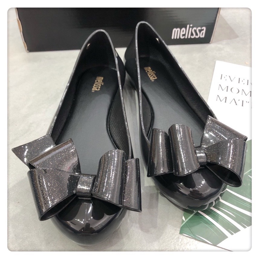 Giày Búp Bê Melissa Đế Mềm Mũi Tròn Đính Nơ Thời Trang Xuân Hè