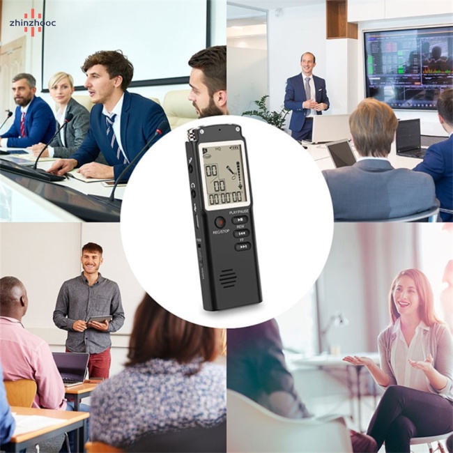 Máy Ghi Âm Chuyên Nghiệp 96 Giờ Có Màn Hình Hiển Thị Wav Mp3 Và Phụ Kiện