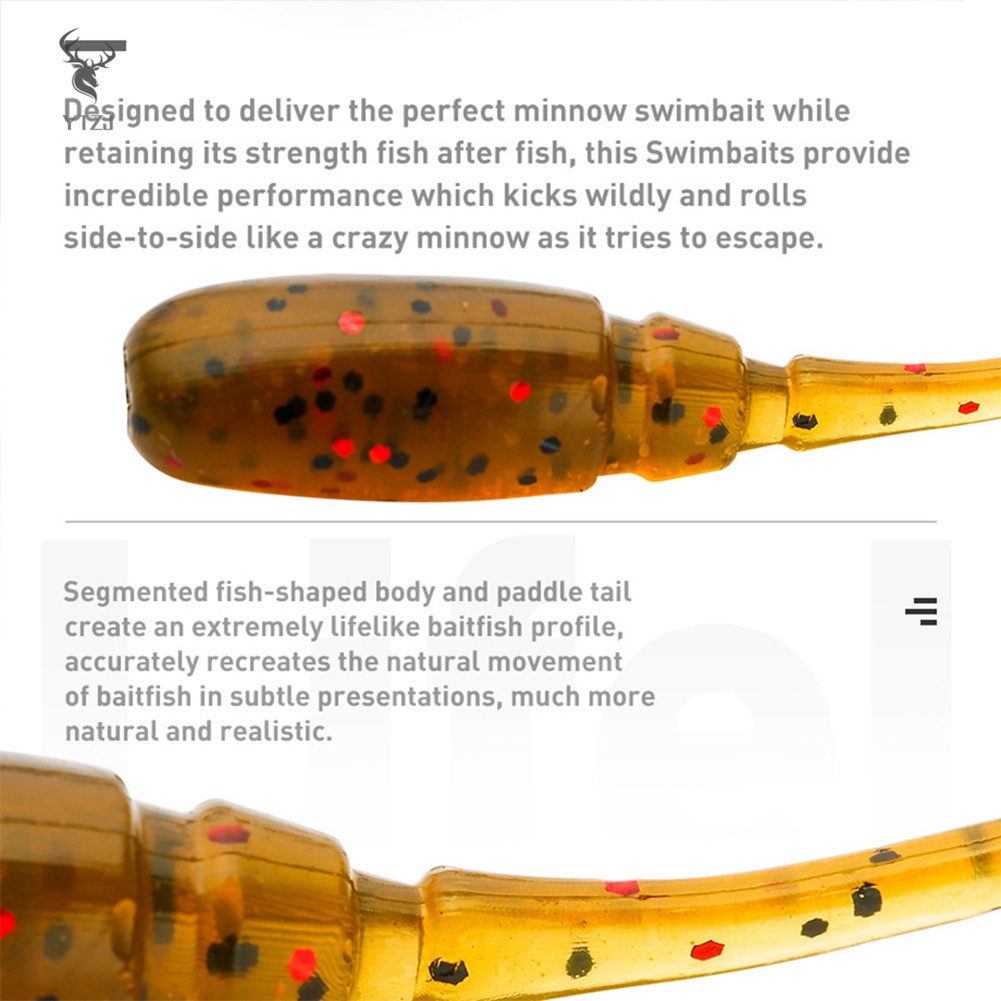Mồi Câu Cá Giả Hình Chữ t Mềm Mại 3.5cm y1zj