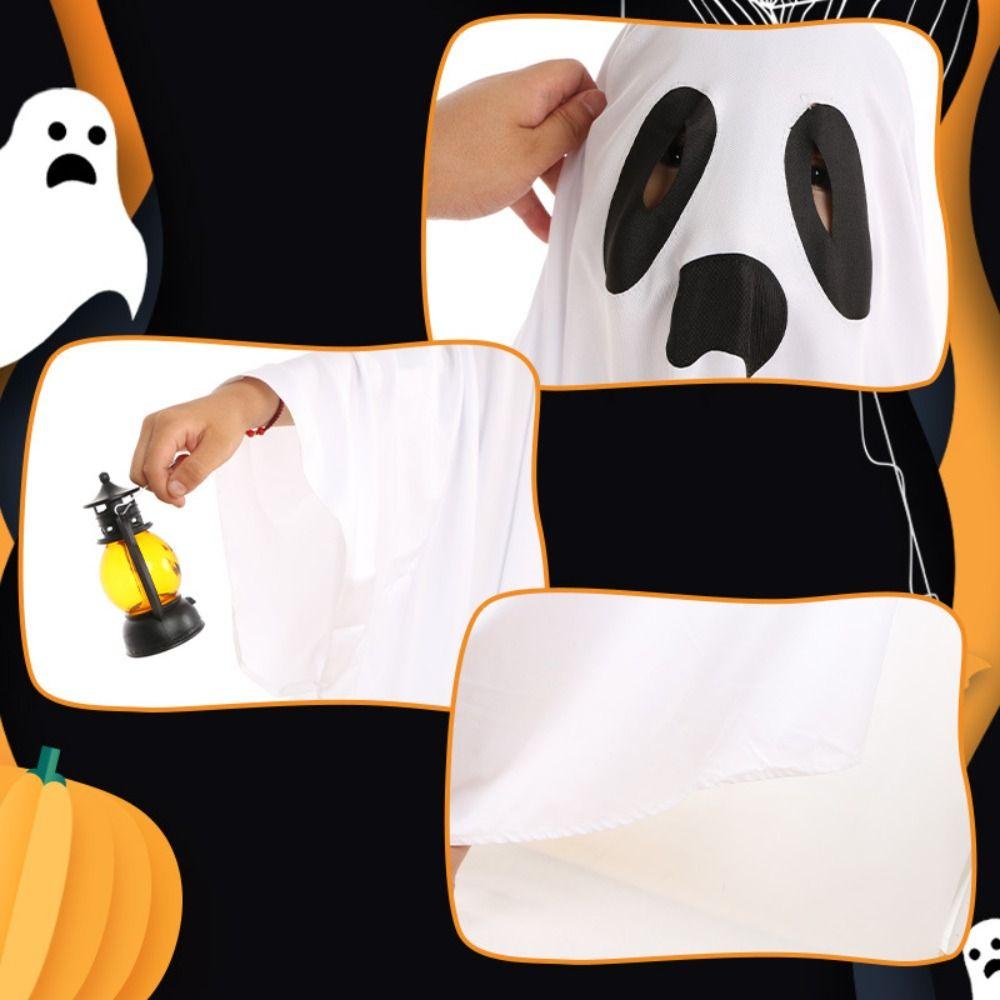 Dalton halloween ghost cloak cape, cosplay costume polyester, creative pumpkin light trang phục trang phục quần áo đạo cụ đàn ông