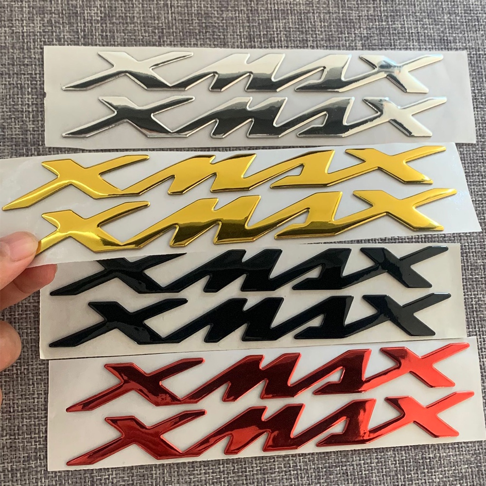 FENDER Set 2 Miếng Dán Logo 3D Bằng Nhựa Resin Trang Trí Thân Xe Yamaha Xmax 300 125 250 400