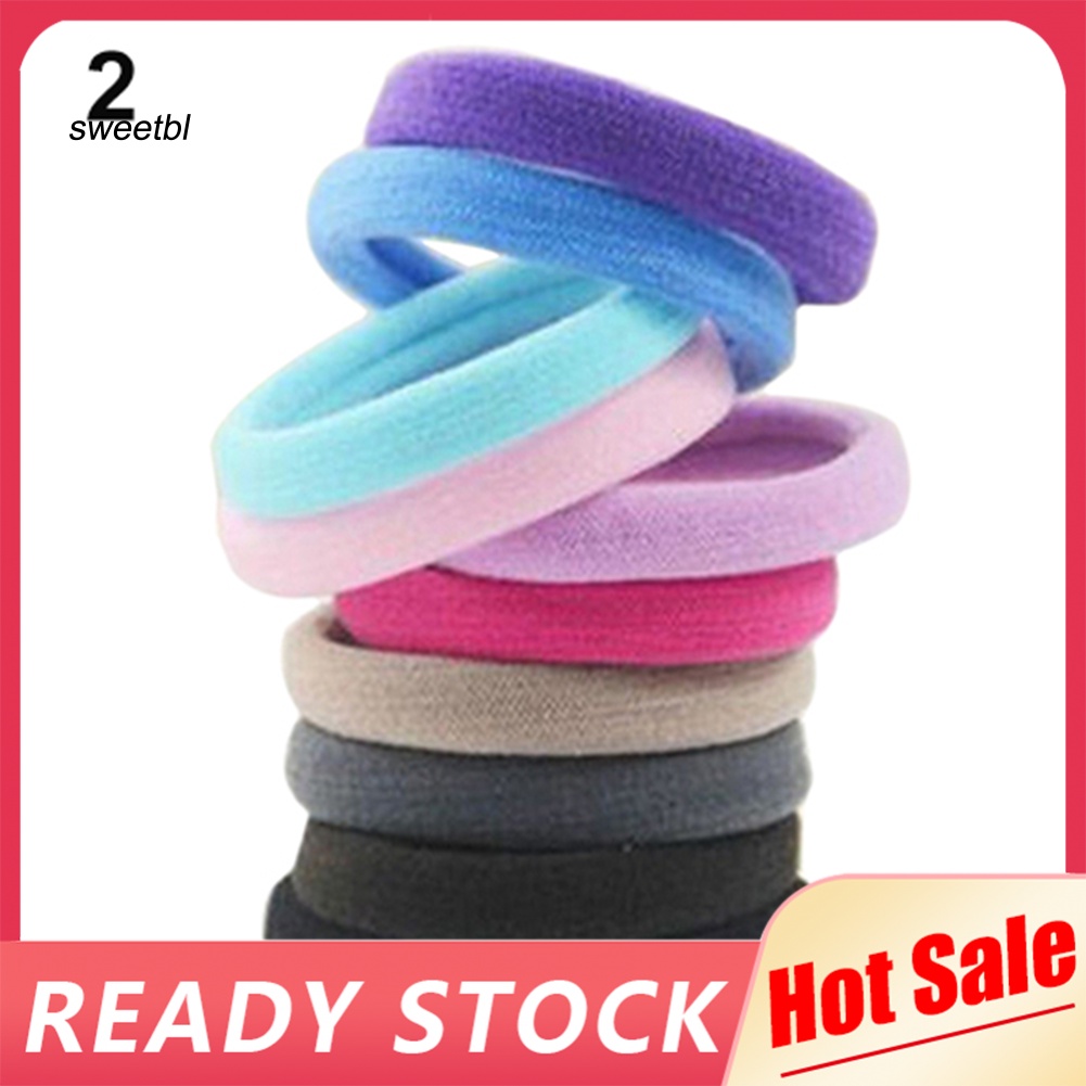 Set 10 Dây Cột Tóc Co Giãn Không Đường May Giá Đỡ