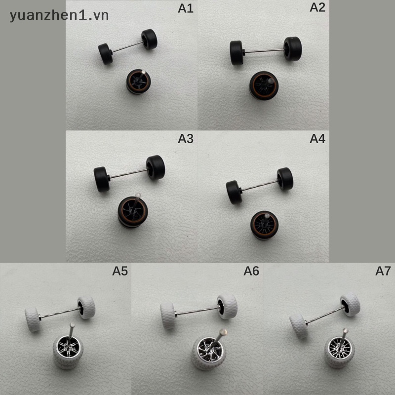 Bộ Bánh Xe Cao Su Mini Tỉ Lệ 1 / 64 Cho Xe Đua Đồ Chơi