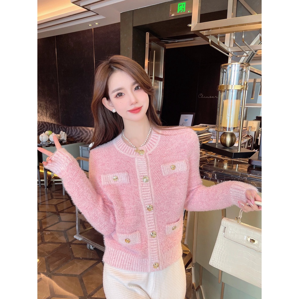 Xiaoxiang phong cách áo len nữ dệt kim cardigan phong cách nhẹ nhàng mùa thu phong cách mới tính khí ngọt ngào