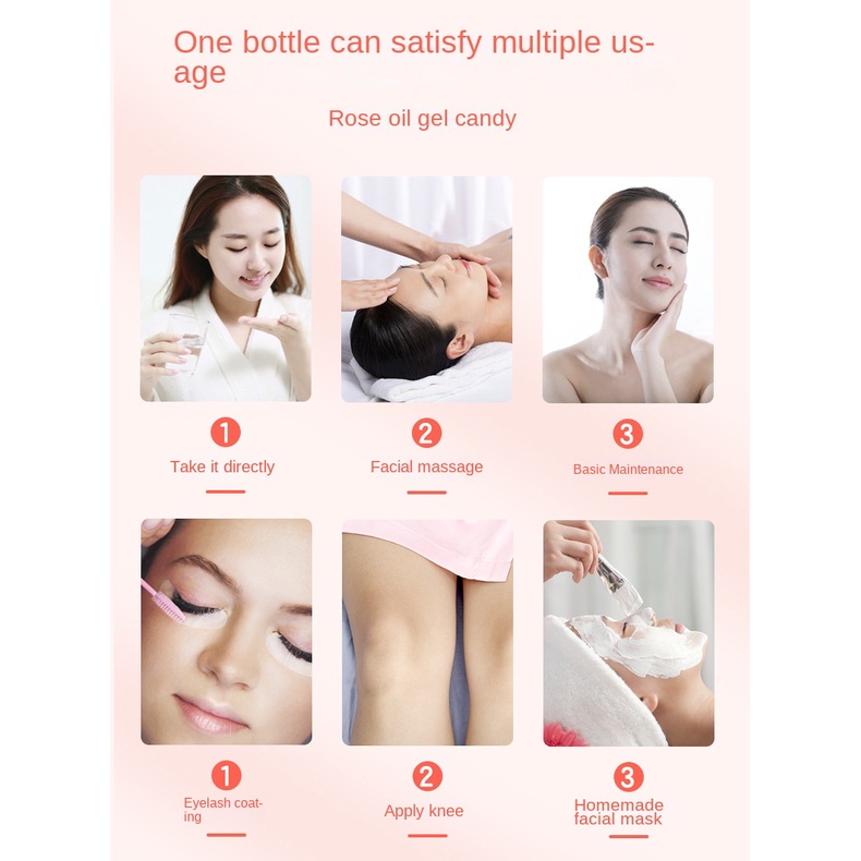 Gel Tinh Dầu Hoa Hồng Sodium hyaluronate Dạng Viên Nang