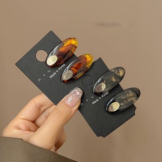 Kẹp Tóc Màu Hổ Phách Thời Trang Hàn Quốc Cho Nữ